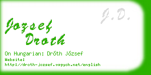 jozsef droth business card